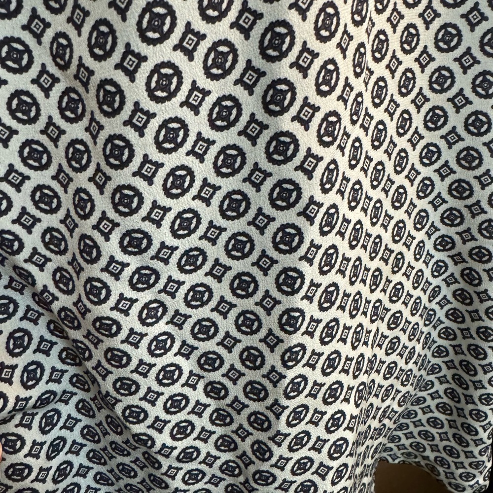 SILK JOIE Drew D Printed Porcelain Peacock Blue Medallion Tank Small Luxury EUC - Picture 12 of 14